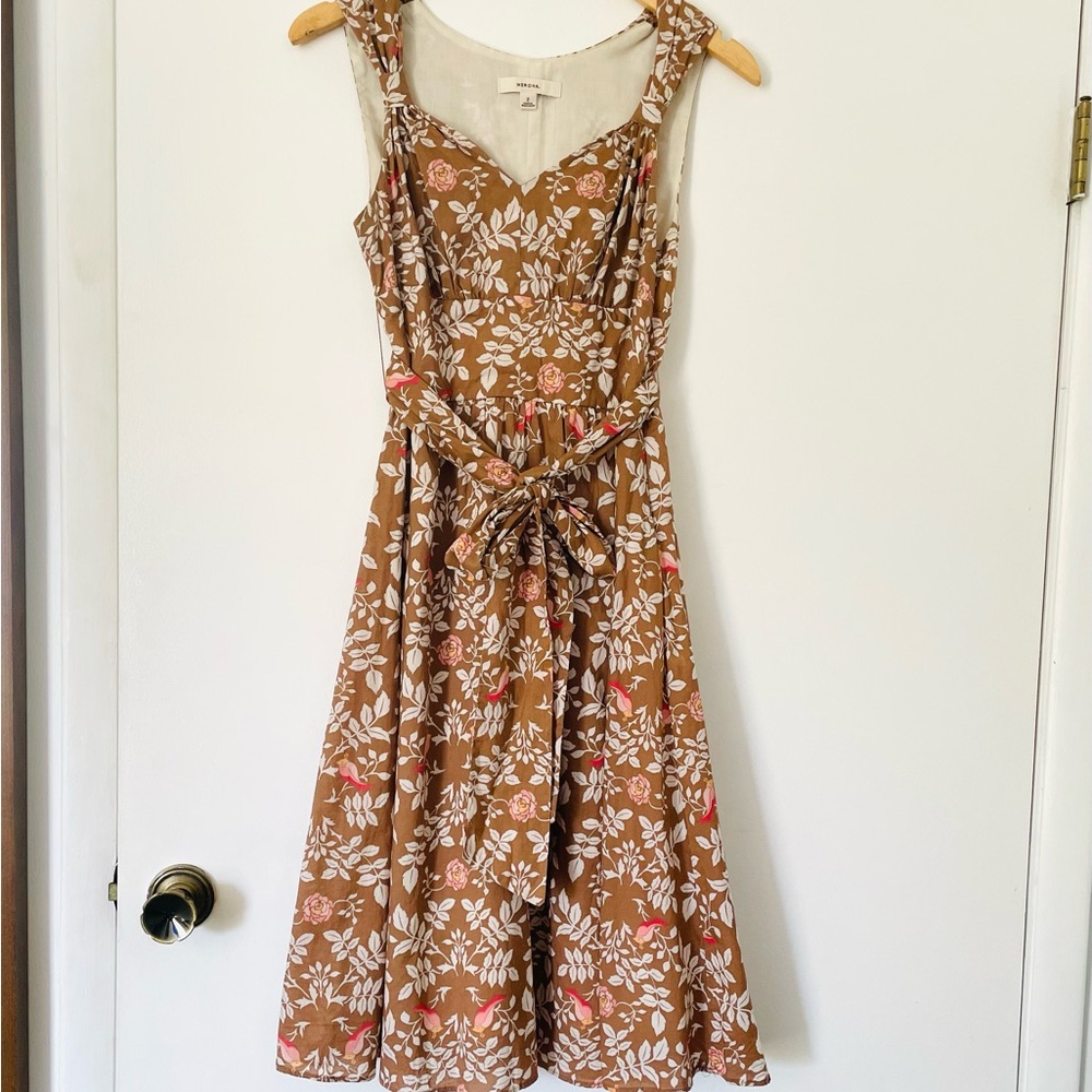 Merona sundress with birds and flowers print!